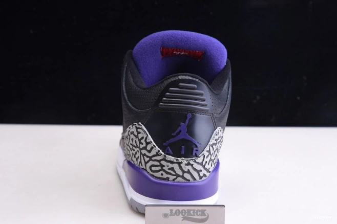 Rep Court Black CT8532-050 Air Jordan Purple Retro 3 0711